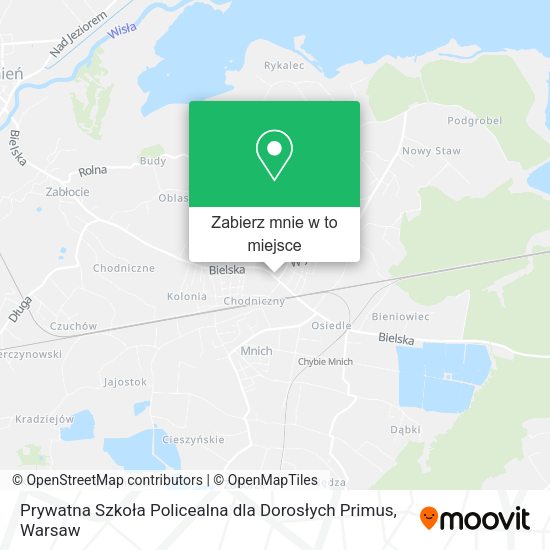 Mapa Prywatna Szkoła Policealna dla Dorosłych Primus