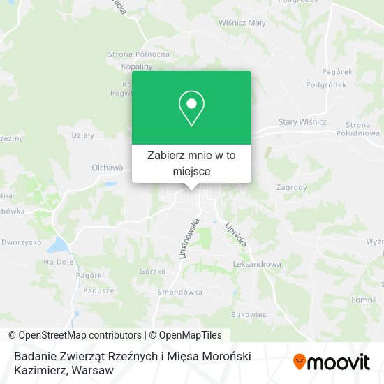 Mapa Badanie Zwierząt Rzeźnych i Mięsa Moroński Kazimierz