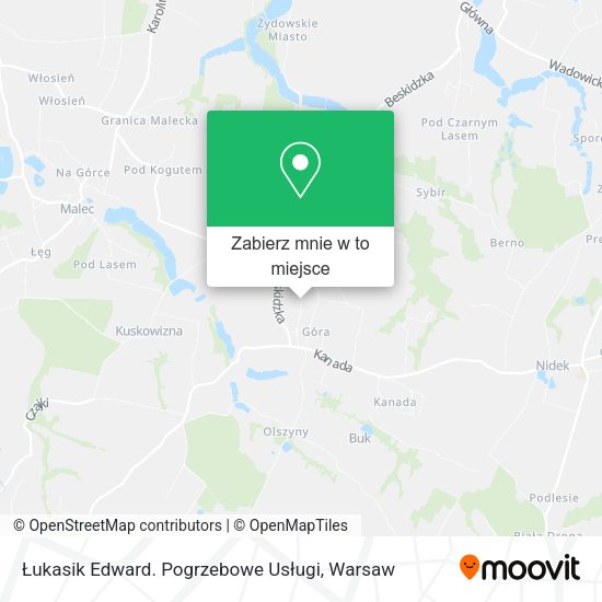 Mapa Łukasik Edward. Pogrzebowe Usługi