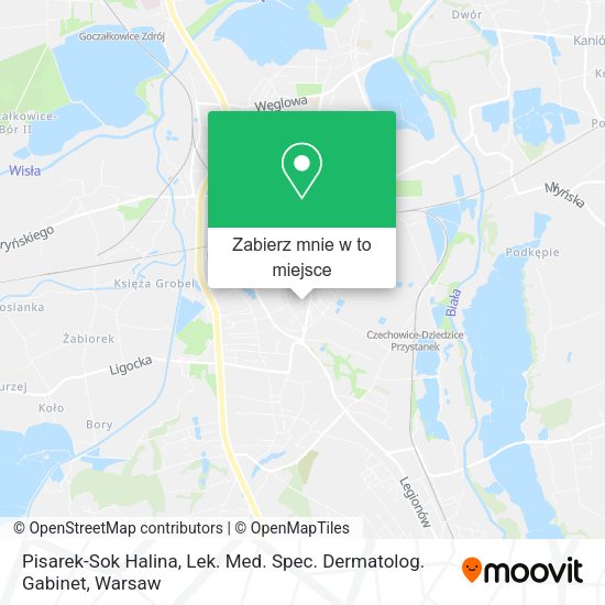 Mapa Pisarek-Sok Halina, Lek. Med. Spec. Dermatolog. Gabinet