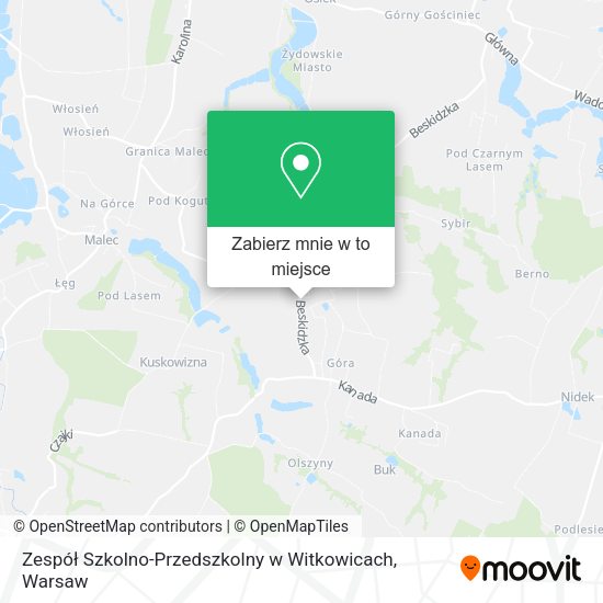 Mapa Zespół Szkolno-Przedszkolny w Witkowicach