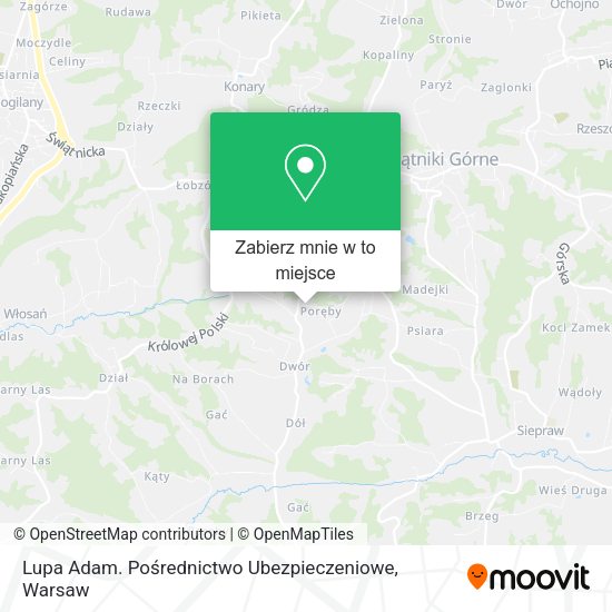 Mapa Lupa Adam. Pośrednictwo Ubezpieczeniowe