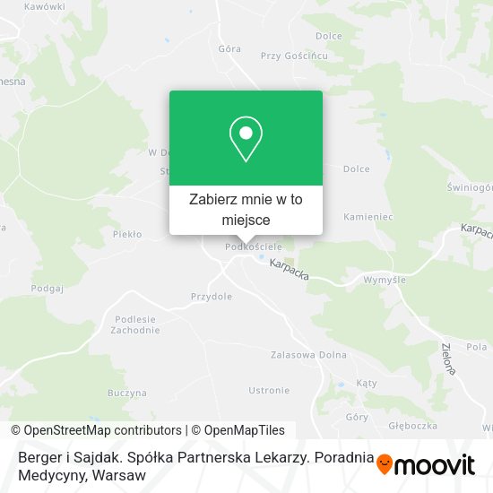 Mapa Berger i Sajdak. Spółka Partnerska Lekarzy. Poradnia Medycyny