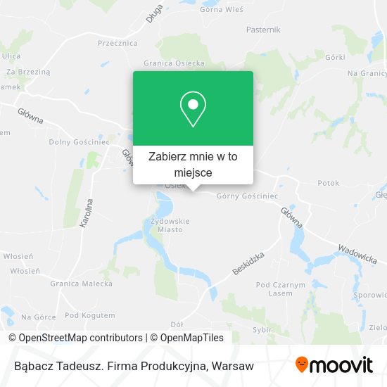 Mapa Bąbacz Tadeusz. Firma Produkcyjna