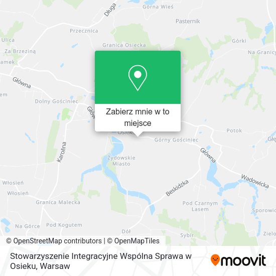 Mapa Stowarzyszenie Integracyjne Wspólna Sprawa w Osieku