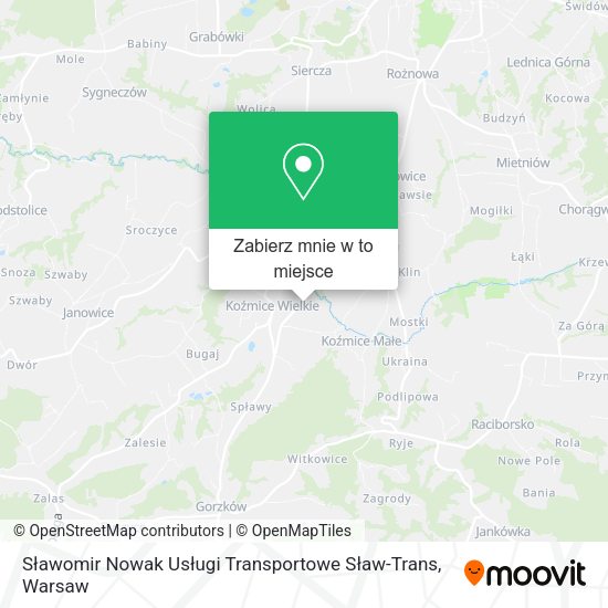 Mapa Sławomir Nowak Usługi Transportowe Sław-Trans