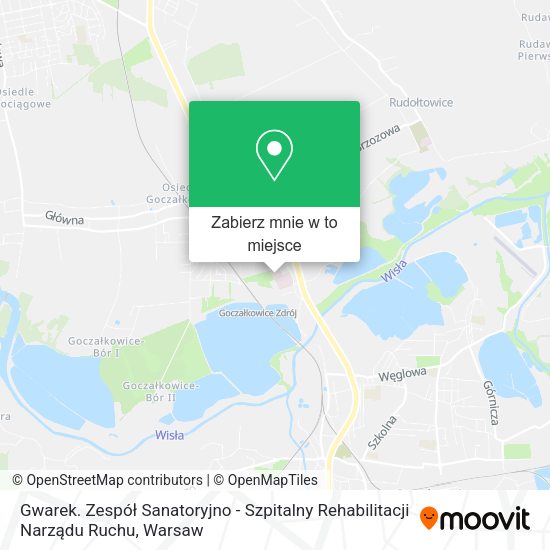 Mapa Gwarek. Zespół Sanatoryjno - Szpitalny Rehabilitacji Narządu Ruchu