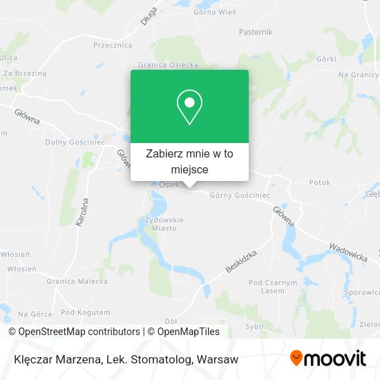 Mapa Klęczar Marzena, Lek. Stomatolog