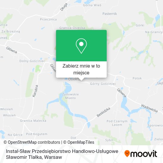 Mapa Instal-Sław Przedsiębiorstwo Handlowo-Usługowe Sławomir Tlałka