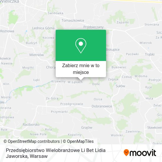 Mapa Przedsiębiorstwo Wielobranżowe Li Bet Lidia Jaworska