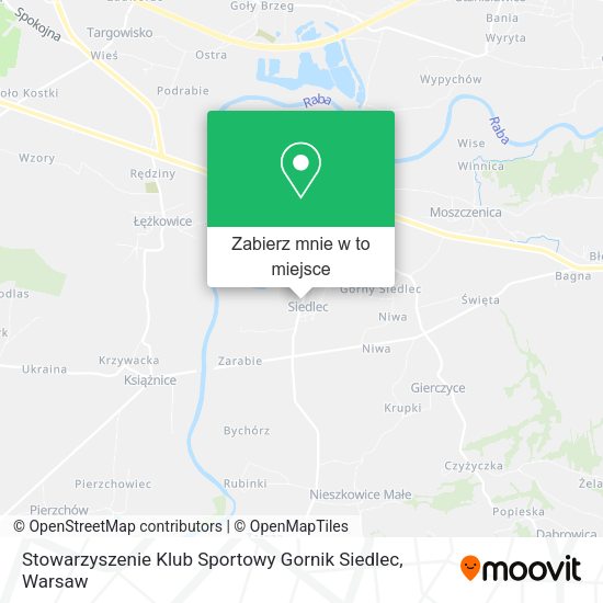 Mapa Stowarzyszenie Klub Sportowy Gornik Siedlec