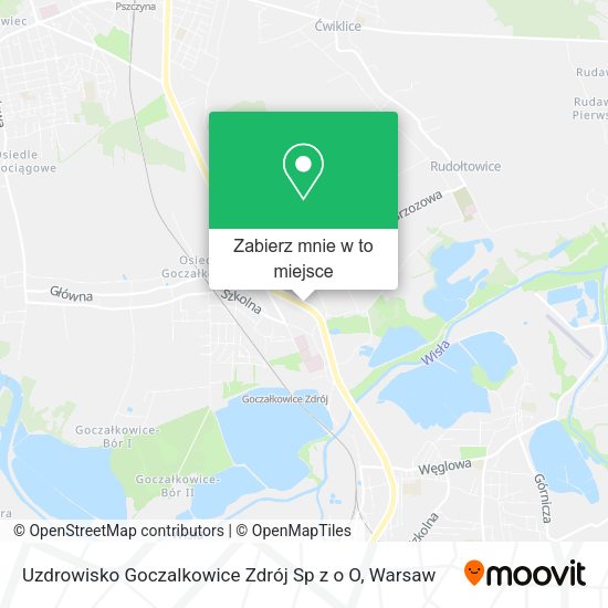 Mapa Uzdrowisko Goczalkowice Zdrój Sp z o O