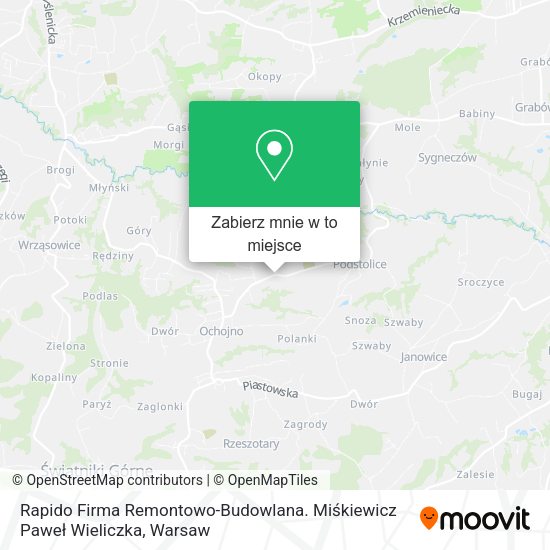 Mapa Rapido Firma Remontowo-Budowlana. Miśkiewicz Paweł Wieliczka