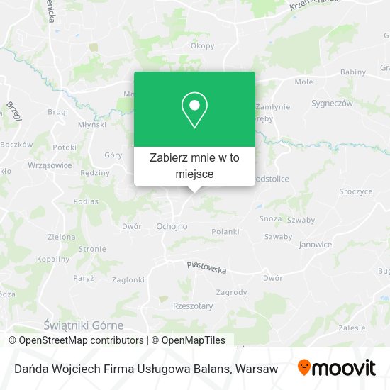 Mapa Dańda Wojciech Firma Usługowa Balans