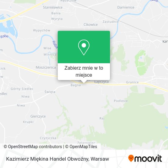 Mapa Kazimierz Miękina Handel Obwoźny