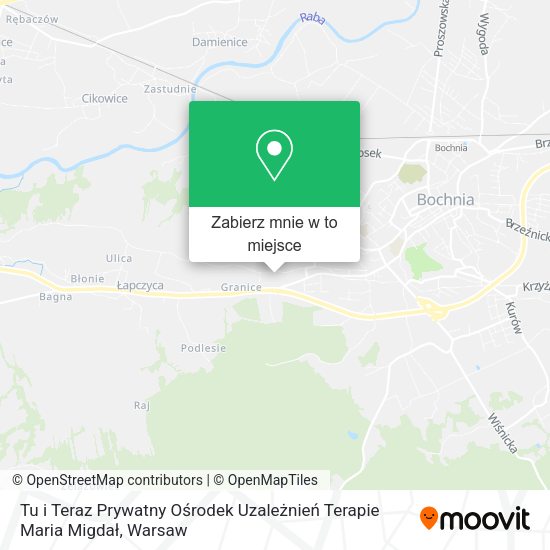 Mapa Tu i Teraz Prywatny Ośrodek Uzależnień Terapie Maria Migdał