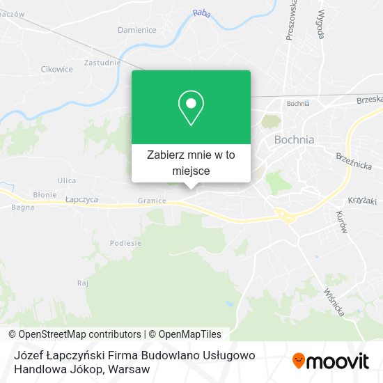 Mapa Józef Łapczyński Firma Budowlano Usługowo Handlowa Jókop