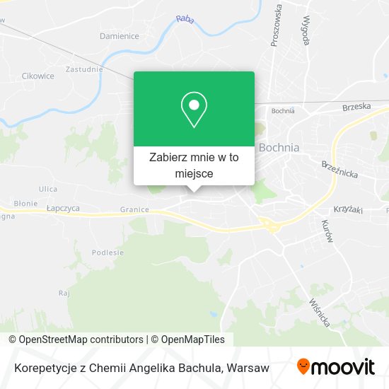 Mapa Korepetycje z Chemii Angelika Bachula