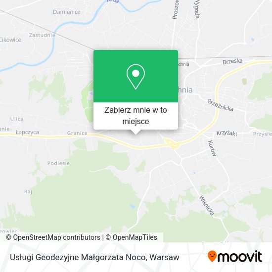 Mapa Usługi Geodezyjne Małgorzata Noco