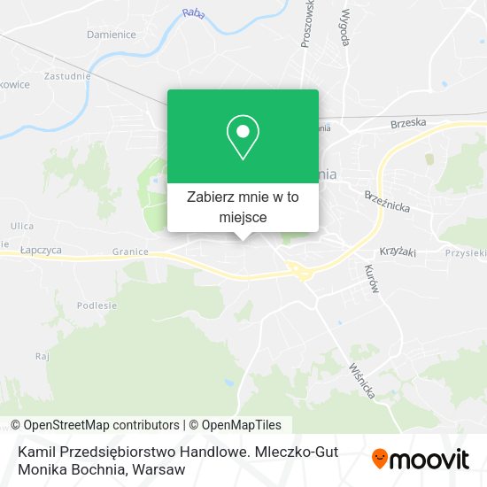 Mapa Kamil Przedsiębiorstwo Handlowe. Mleczko-Gut Monika Bochnia