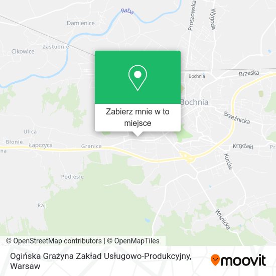 Mapa Ogińska Grażyna Zakład Usługowo-Produkcyjny