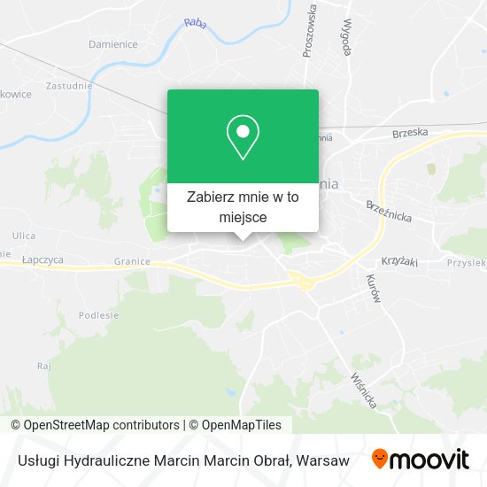 Mapa Usługi Hydrauliczne Marcin Marcin Obrał