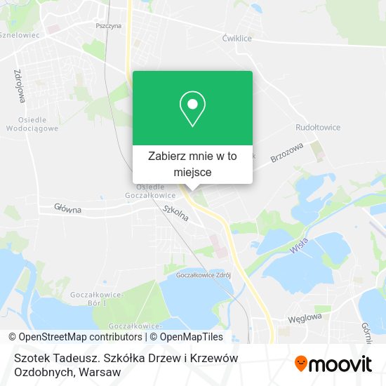 Mapa Szotek Tadeusz. Szkółka Drzew i Krzewów Ozdobnych