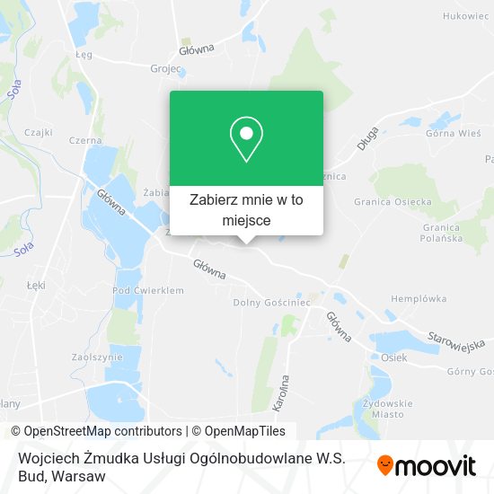 Mapa Wojciech Żmudka Usługi Ogólnobudowlane W.S. Bud