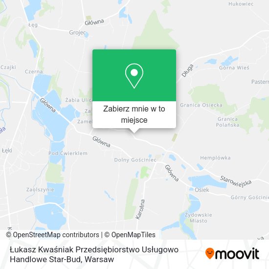 Mapa Łukasz Kwaśniak Przedsiębiorstwo Usługowo Handlowe Star-Bud