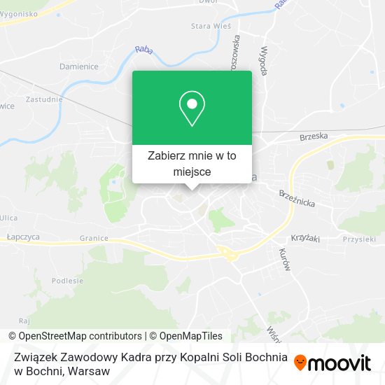 Mapa Związek Zawodowy Kadra przy Kopalni Soli Bochnia w Bochni