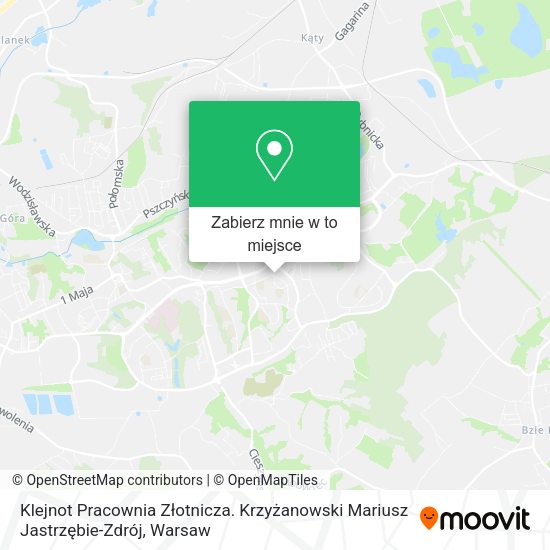 Mapa Klejnot Pracownia Złotnicza. Krzyżanowski Mariusz Jastrzębie-Zdrój