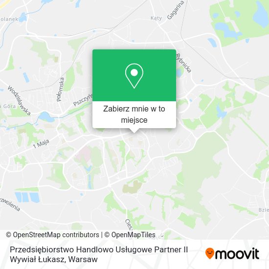 Mapa Przedsiębiorstwo Handlowo Usługowe Partner II Wywiał Łukasz