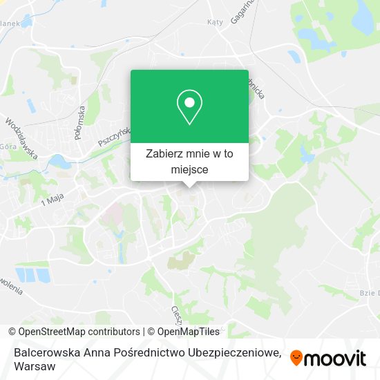 Mapa Balcerowska Anna Pośrednictwo Ubezpieczeniowe