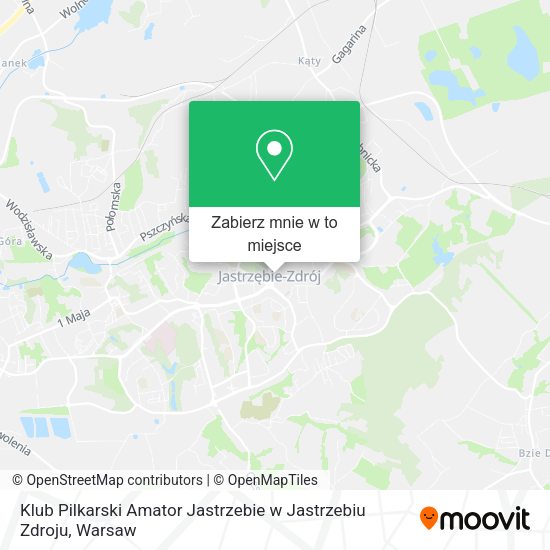 Mapa Klub Pilkarski Amator Jastrzebie w Jastrzebiu Zdroju