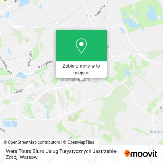 Mapa Wera Tours Biuro Usług Turystycznych Jastrzębie-Zdrój