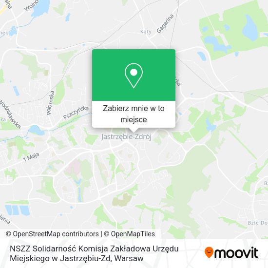 Mapa NSZZ Solidarność Komisja Zakładowa Urzędu Miejskiego w Jastrzębiu-Zd