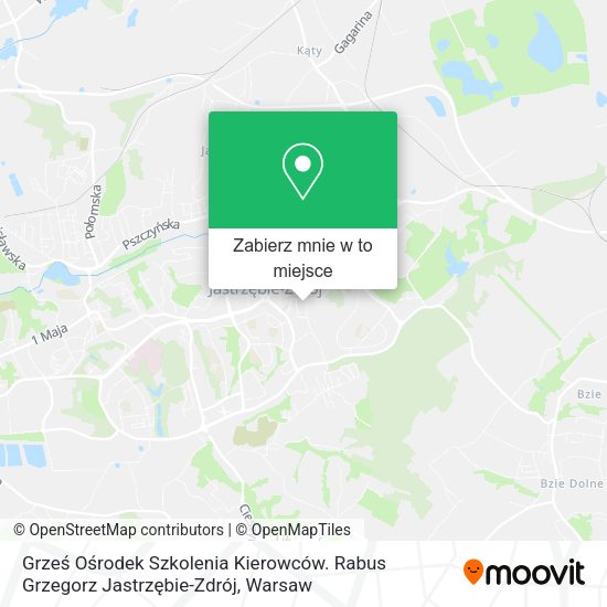 Mapa Grześ Ośrodek Szkolenia Kierowców. Rabus Grzegorz Jastrzębie-Zdrój