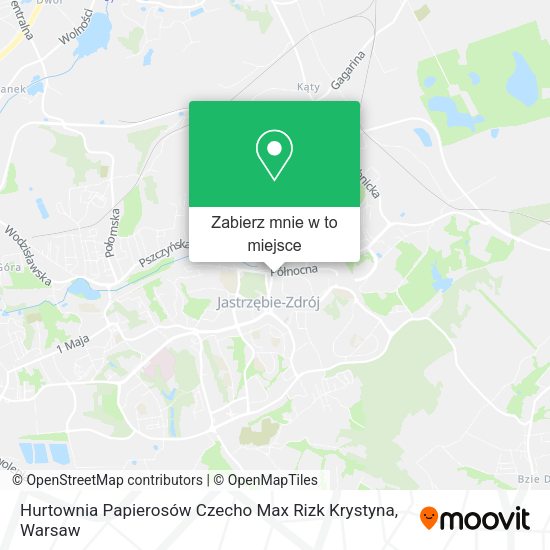 Mapa Hurtownia Papierosów Czecho Max Rizk Krystyna