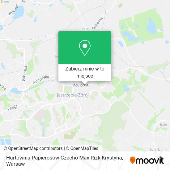 Mapa Hurtownia Papierosów Czecho Max Rizk Krystyna