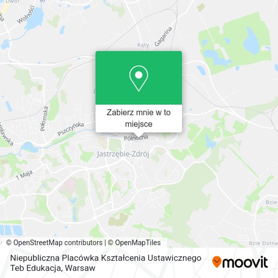 Mapa Niepubliczna Placówka Kształcenia Ustawicznego Teb Edukacja