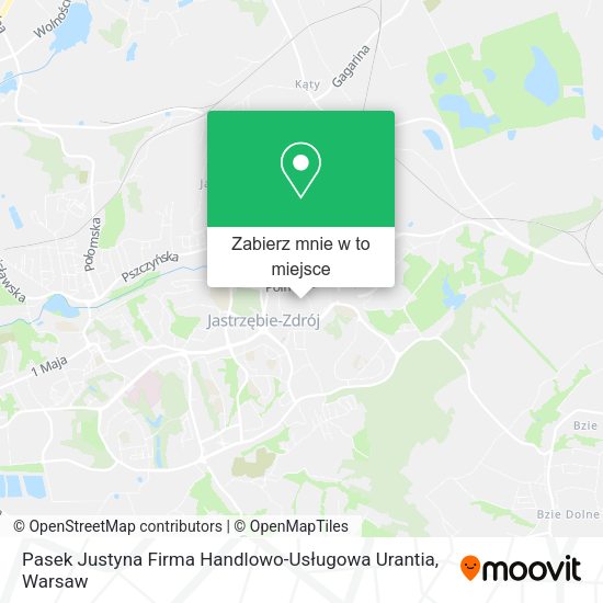 Mapa Pasek Justyna Firma Handlowo-Usługowa Urantia