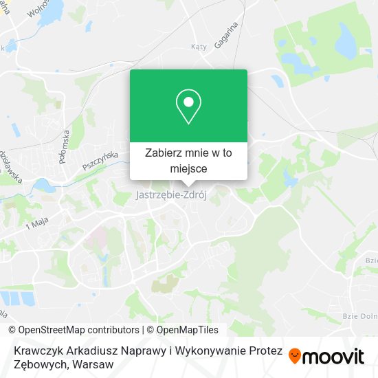 Mapa Krawczyk Arkadiusz Naprawy i Wykonywanie Protez Zębowych