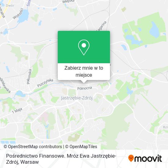 Mapa Pośrednictwo Finansowe. Mróz Ewa Jastrzębie-Zdrój