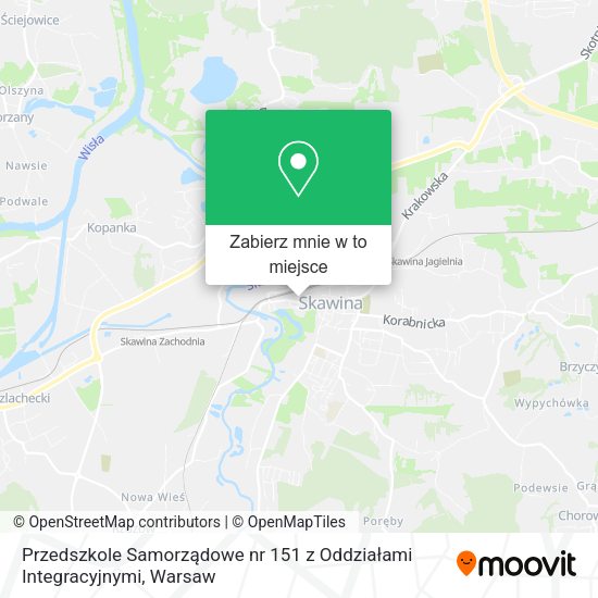 Mapa Przedszkole Samorządowe nr 151 z Oddziałami Integracyjnymi