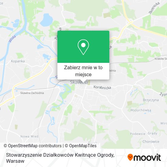 Mapa Stowarzyszenie Działkowców Kwitnące Ogrody