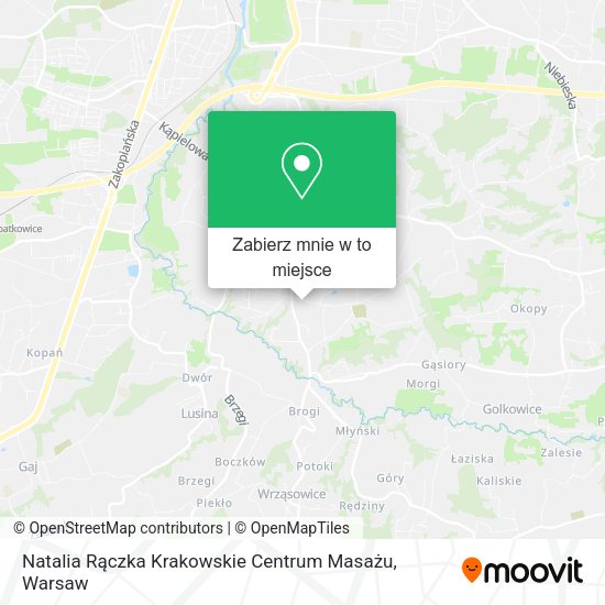 Mapa Natalia Rączka Krakowskie Centrum Masażu