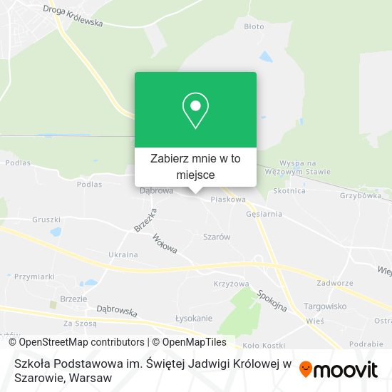 Mapa Szkoła Podstawowa im. Świętej Jadwigi Królowej w Szarowie