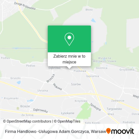 Mapa Firma Handlowo -Usługowa Adam Gorczyca