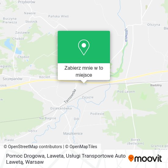 Mapa Pomoc Drogowa, Laweta, Usługi Transportowe Auto Lawetą