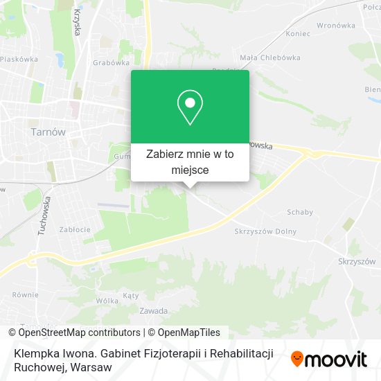 Mapa Klempka Iwona. Gabinet Fizjoterapii i Rehabilitacji Ruchowej